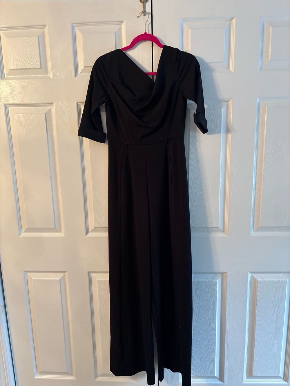 Black Halo Black Draped Jumpsuit